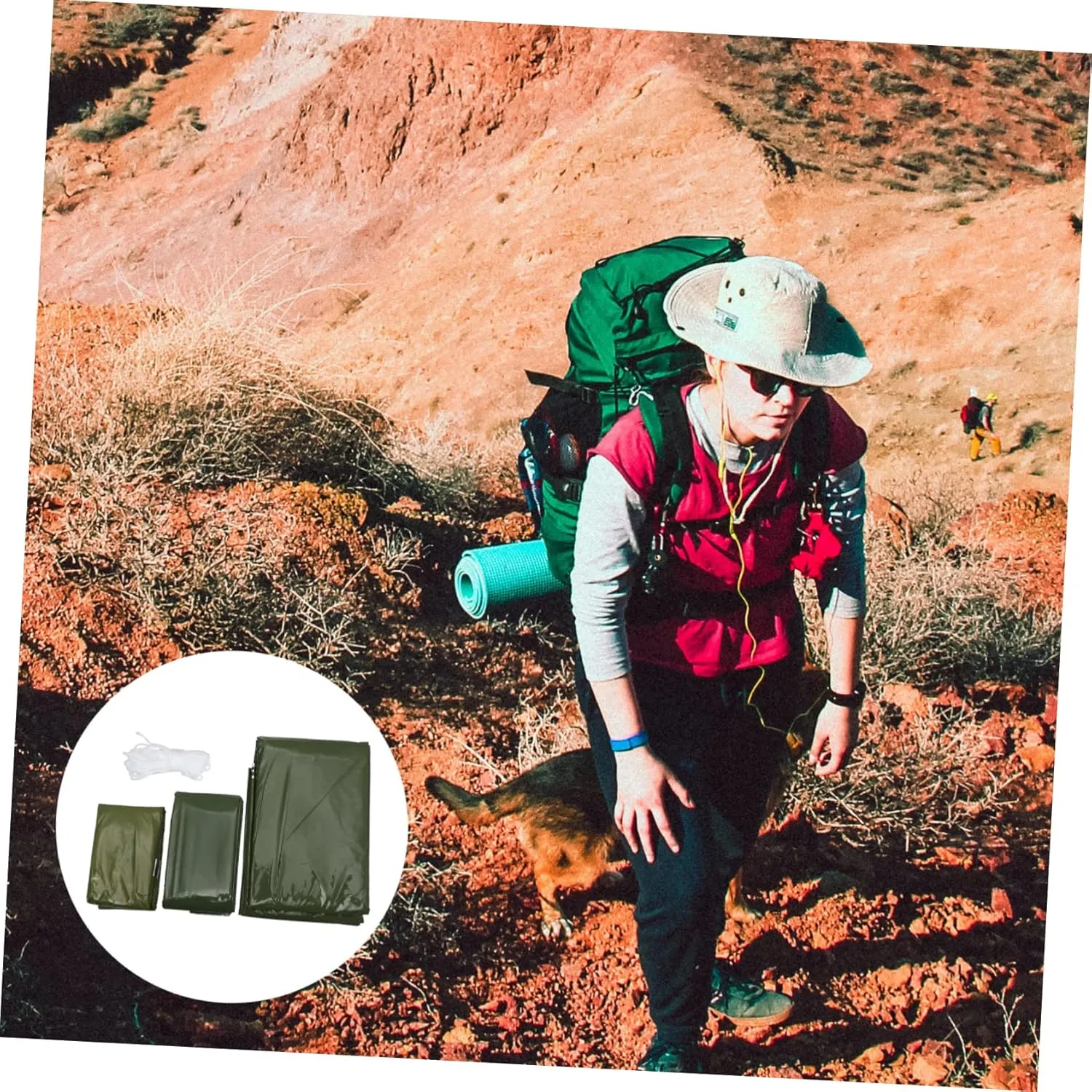 Emergency Tent Bag Camping Tarps Emergency Equipment Kits Tent Emergency Blanket Liner Cotton Emergency