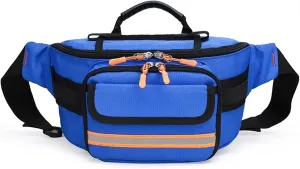 Empty Rescue Waist Bag First Aid Bag Portable Outdoor Emergency Survival Medical Medicine Storage Bag for Camping Travel,Light blue
