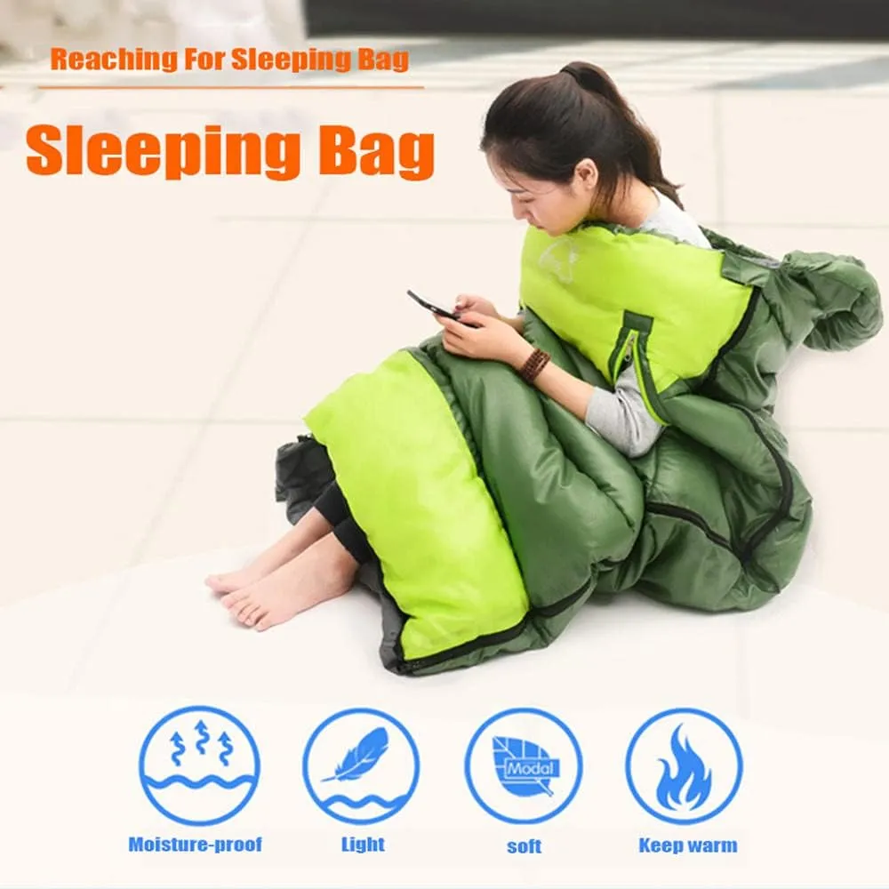 Envelope Sleeping Bag, Warm Waterproof Lightweight Camping Sleeping Bag, 190cm75cm,Can Be Spliced Double Sleeping Bag, Sleeping Bags for Adults and Children Camping -1kg_Blue Left Super