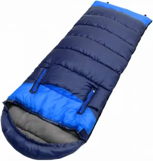 Envelope Sleeping Bag, Warm Waterproof Lightweight Camping Sleeping Bag, 190cm75cm,Can Be Spliced Double Sleeping Bag, Sleeping Bags for Adults and Children Camping -1kg_Blue Left Super