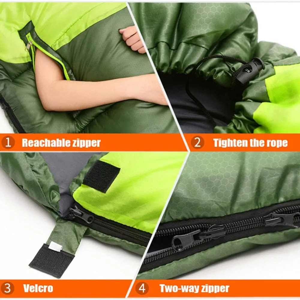 Envelope Sleeping Bag, Warm Waterproof Lightweight Camping Sleeping Bag, 190cm75cm,Can Be Spliced Double Sleeping Bag, Sleeping Bags for Adults and Children Camping -1kg_Blue Left Super