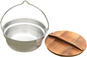 Ergonomic Handle Stainless Steel Camping Pot Collapsible Cookware Multi-Use Hotpot for Cooking Serving