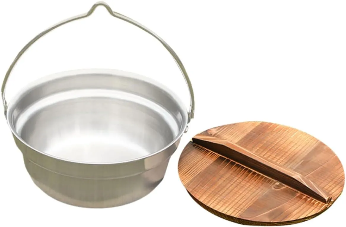 Ergonomic Handle Stainless Steel Camping Pot Collapsible Cookware Multi-Use Hotpot for Cooking Serving