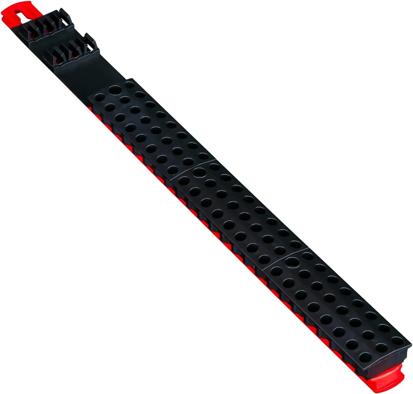 Ernst Manufacturing 78 Tool Bit Bar with Magnetic Base, 1/4" Hex Bit Holder - Red/Black
