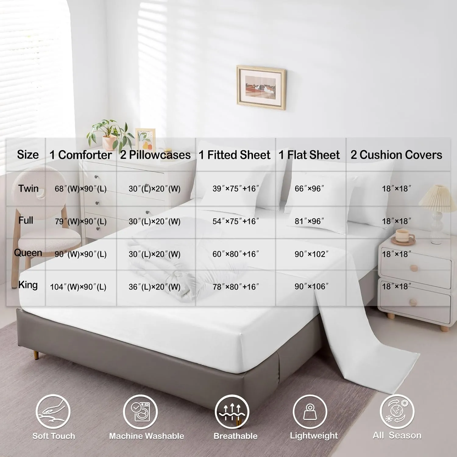 Erosebridal Rustic Plank Comforter Set 7 Piece Bed in a Bag Twin,Brown Wood Bedding Sets Dark Wood Texture Sheet Set with Comforter,Old Natural Pattern Bed Set