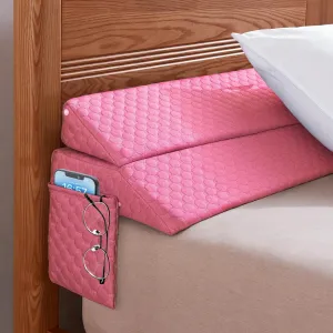 EUHAMS Full Size Bed Wedge Pillow - Bed Gap Filler Mattress Wedge Headboard Pillow Close The Gap 0-7" Between Your Headboard and Mattress or Wall for Sleeping Backrest Pillow（Pink 54"x10"x6" ）