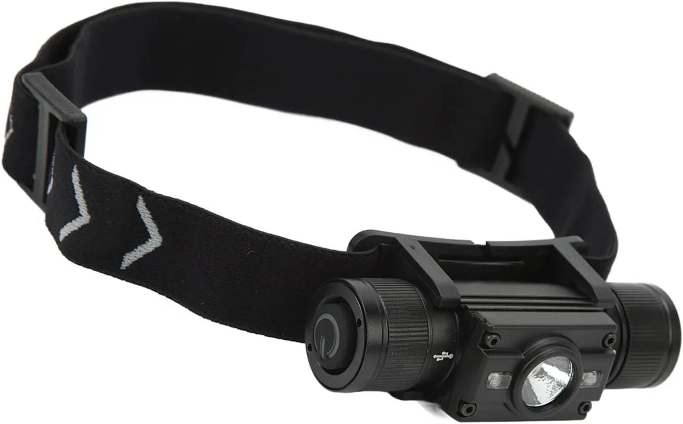 EVGATSAUTO LED Torch USB Rechargeable Super Bright 180 Degree Adjustable Portable 5V 1A LED Headlamp for Adult Camping (White Light and Red Light)