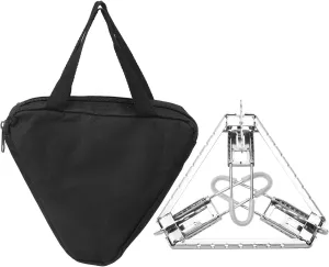 EVTSCAN Camping Stoves,Foldable Gas Stove Pot Rack Bracket Canister Stand Fuel Grill Tripod Outdoor Folding Camping Accessory