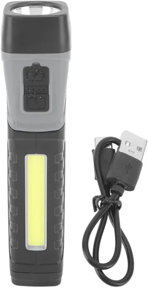 EVTSCAN LED COB Flashlight with 5 Modes - IPX4 Waterproof Rotatable Magnetic Flashlight with Clip, Super Bright LED Flashlight for Indoor Outdoor Use