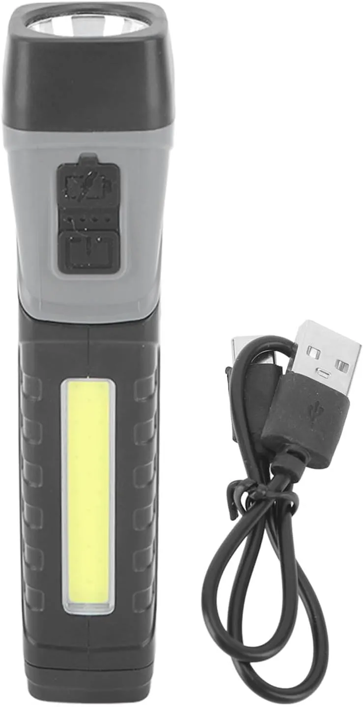 EVTSCAN LED COB Flashlight with 5 Modes - IPX4 Waterproof Rotatable Magnetic Flashlight with Clip, Super Bright LED Flashlight for Indoor Outdoor Use