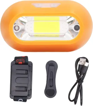 EVTSCAN USB Rechargeable Headlamp Super Bright 300lm Magnetic Portable Running COB Flashlight Red Light