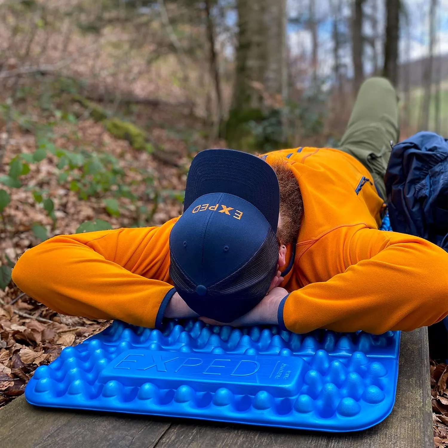 Exped FlexMat Plus - Thick, Comfortable, and Highly Versatile Closed-Cell Foam Mat, Blue, Long Wide