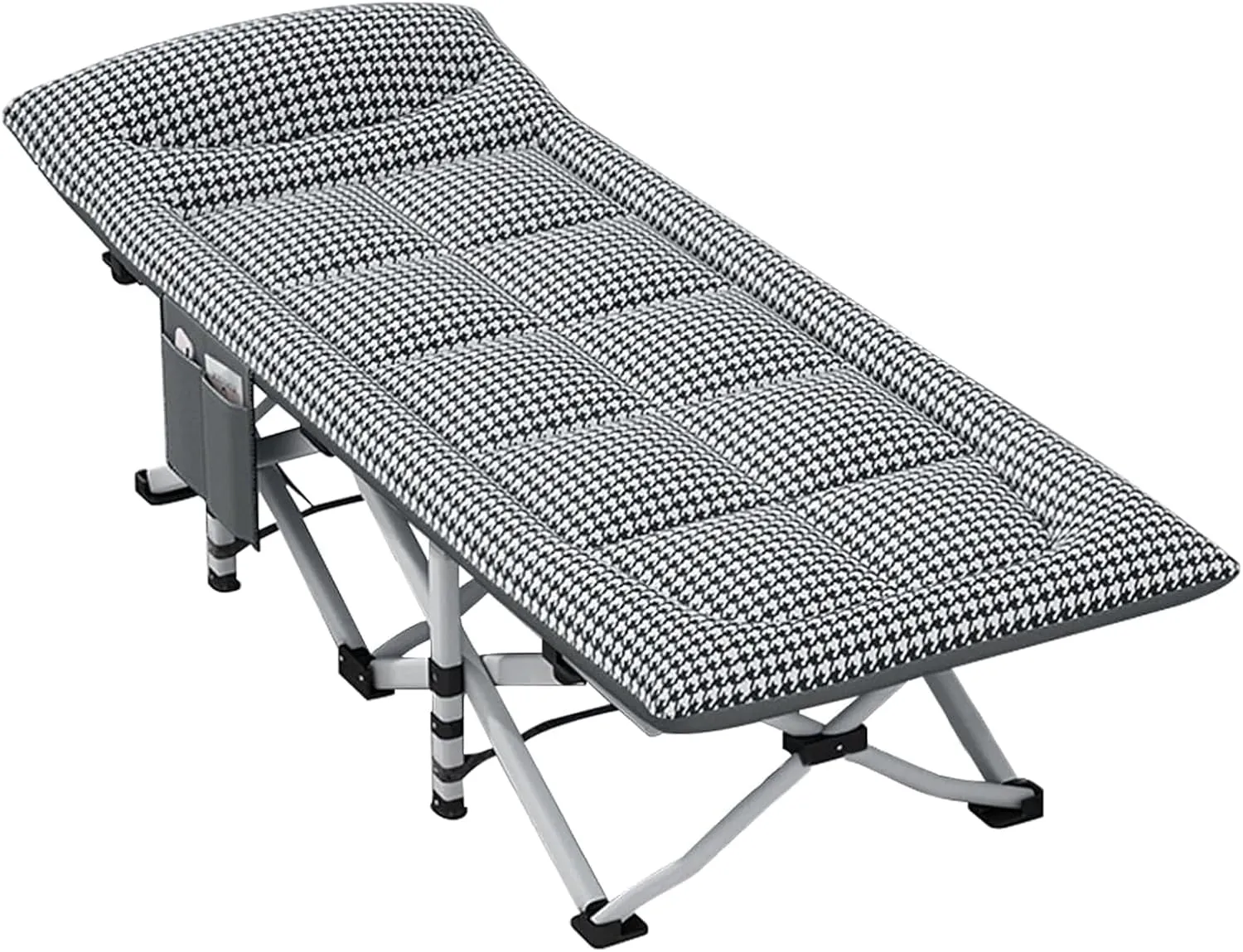EYPKPL cots for Sleeping Folding Camping Cot Oxford Fabric Camping Cots with Mattress and Pillow Camping Cots for Adults Load 617lbs Cots for Camping Stretching Freely
