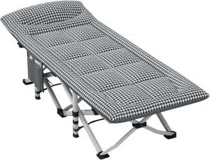 EYPKPL cots for Sleeping Folding Camping Cot Oxford Fabric Camping Cots with Mattress and Pillow Camping Cots for Adults Load 617lbs Cots for Camping Stretching Freely