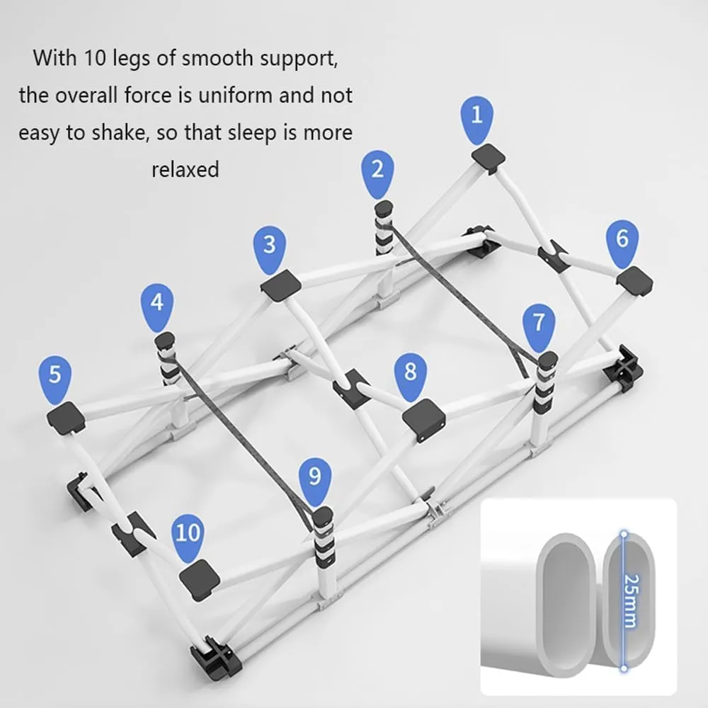 EYPKPL cots for Sleeping Folding Camping Cot Oxford Fabric Camping Cots with Mattress and Pillow Camping Cots for Adults Load 617lbs Cots for Camping Stretching Freely