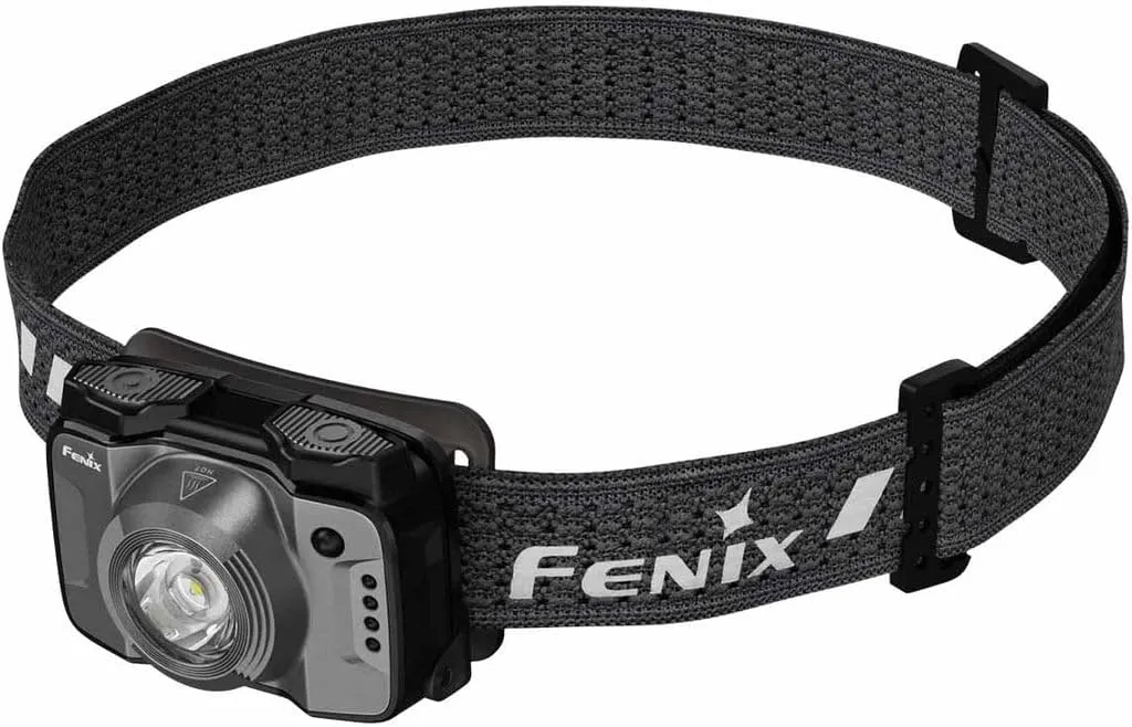 Fenix HL12R V2.0 Headlight, USB-C Rechargeable, Built-in Battery, 500 Lumens, Lightweight 2.5 oz (72.5 g), IP66 Waterproof (Gray)
