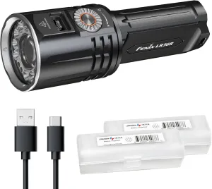 Fenix LR36R 10,000 Lumen Super Bright LED and LEP Flashlight with 1377 Yards Long Throw, USB-C Rechargeable and 2X Lumentac Organizers for Search and Rescue