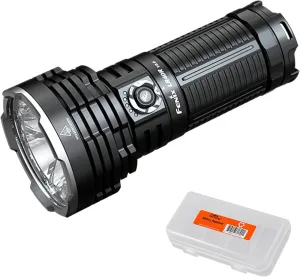 Fenix LR40R V2.0 15,000 Lumen Super Bright Flashlight, USB-C Fast Charging Rechargeable Long Throw Searchlight with Floodlight and Spotlight and Lumentac Organizer