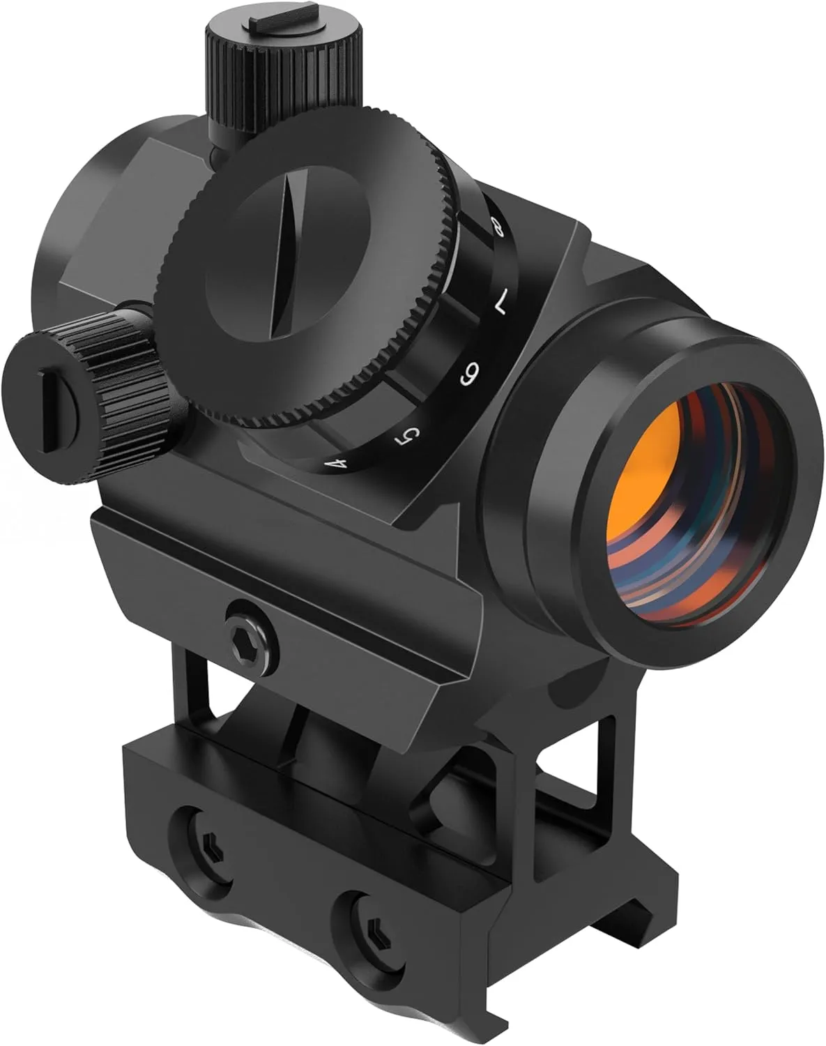 Feyachi Red Dot Sight - 4 MOA Red Dot Gun Sight Rifle Scope with 1 inch Riser Mount or Adjustable Riser Mount(.75 in, .83 in, and 1 in)