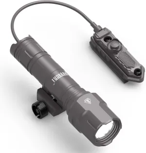 Feyachi WL25 1200 High Lumens Tactical AR Flashlight LED Outdoor Light with Pressure Switch & Fixed Picatinny Rail Mount, 3 Modes - High/Low/Strobe