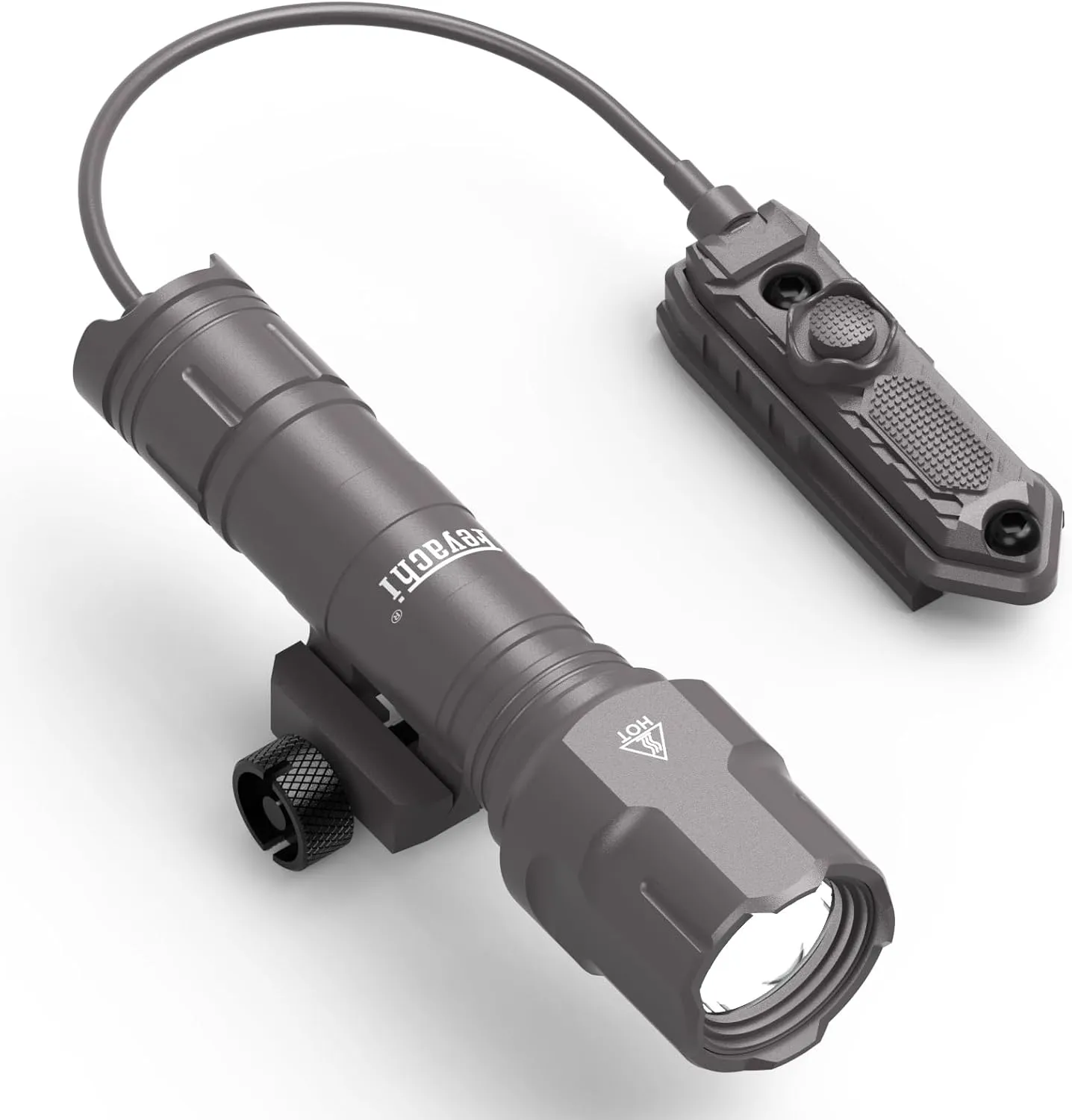Feyachi WL25 1200 High Lumens Tactical AR Flashlight LED Outdoor Light with Pressure Switch & Fixed Picatinny Rail Mount, 3 Modes - High/Low/Strobe