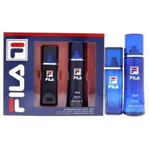 FILA Fragrance Giftset for Men - Cool, Clean And Refreshing Fragrance And Body Mist - Extra Strength, Long Lasting Scent Payoff - Trendy, Rectangular, Streamlined, Portable Bottle Design - 2 Pc