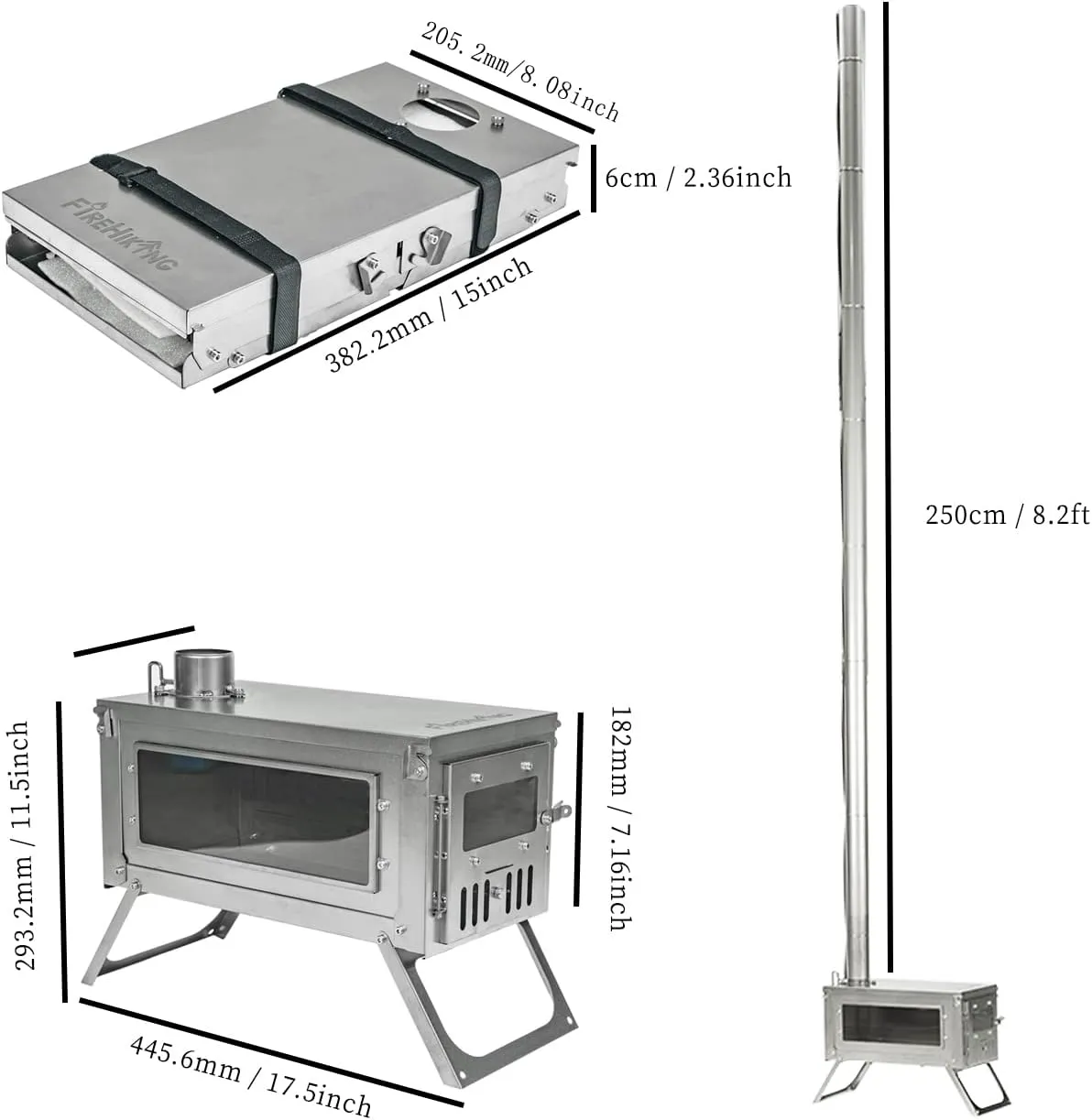 FireHiking Titanium Stove Camping Tent Burning Stove Foldable Ultralight