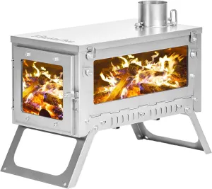FIREHIKING Ultralight Titanium Stove Thickened TA1 Camping Tent Stove LANK Folding Portable Large Wood Burning Stove