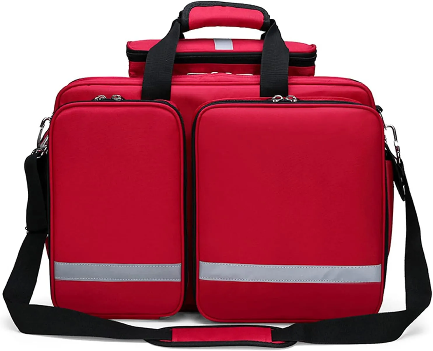 First Aid Backpack, Portable First Aid Emergency Backpacks, Large-Capacity Red Rescue Kit Outdoor Waterproof Multi-Function Medical Kit(A)