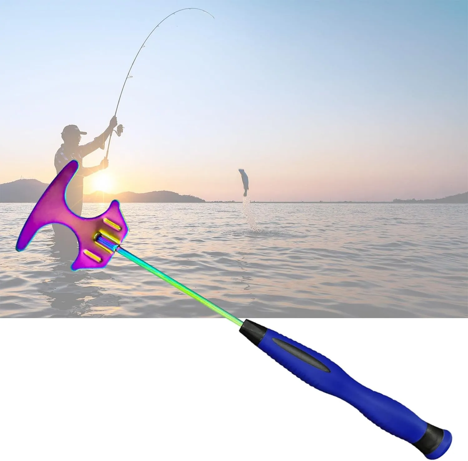 Fishing Lure Mixing Shovel Fishing Tool Equipment Shrimp Baits Shovel Stainless Steel Rubber Handle Shrimp Shovel