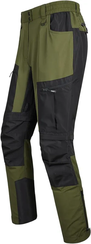 fit space Men's Reinforced Hiking Pants Tapered Zip Off Trekking Pants Convertible Vented