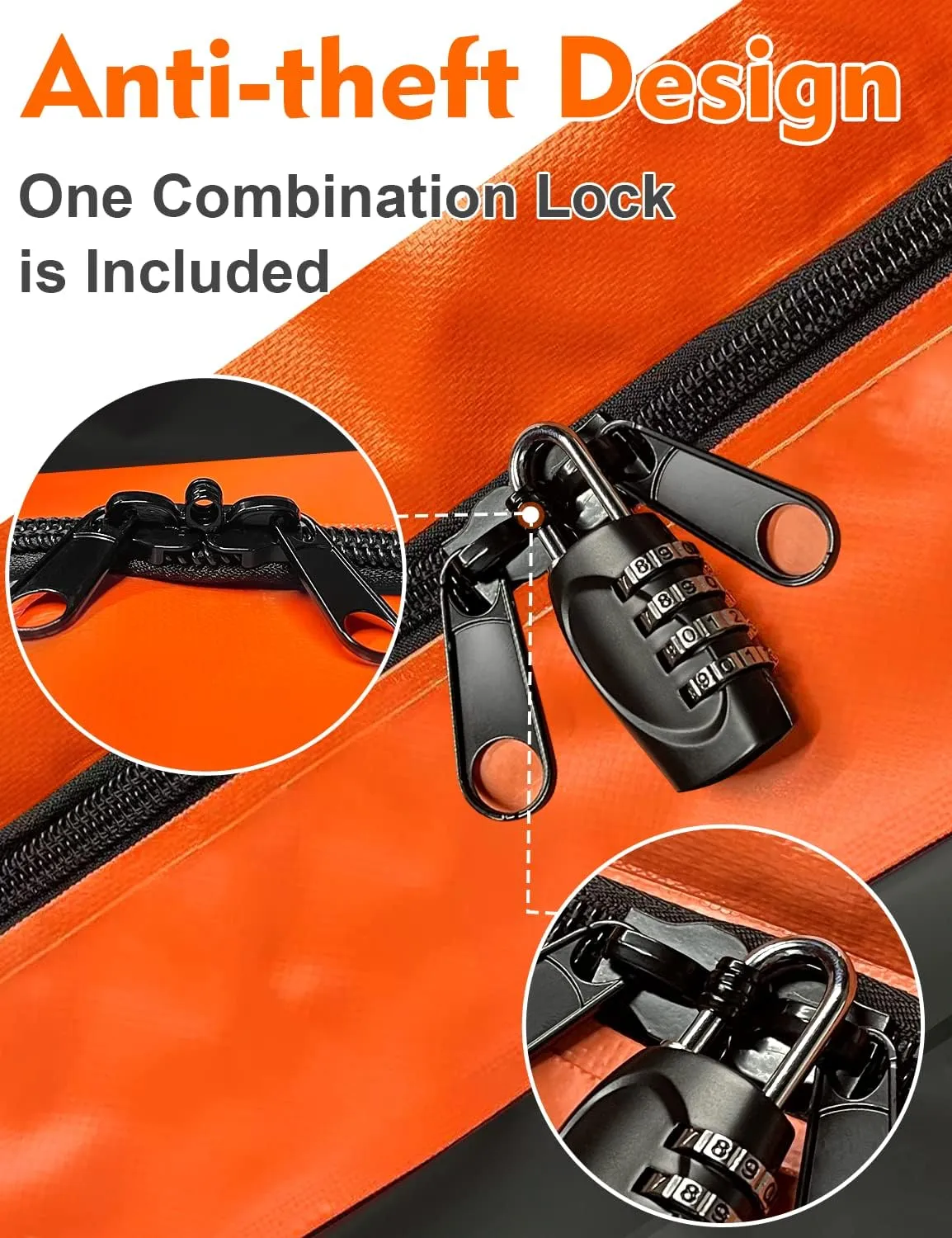 FIVKLEMNZ Car Rooftop Cargo Carrier Roof Bag Waterproof for All Top of Vehicle with/Without Rack Includes Topper Anti-Slip Mat   Reinforced Straps   6 Door Hooks   Luggage Lock