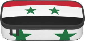 Flag of the Syrian Arab Republic print Large Capacity Storage Bag Travel Office Supplies Box, Makeup Bag, Desk Organizer with