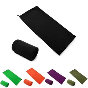 Fleece Sleeping Bag Liner Sleeping Blanket Sheet Lightweight Travel Outdoor Indoor Camping Warm Summer