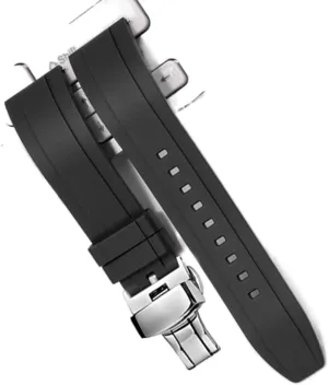 Fluorine Rubber Watchband Watch Strap For Each Brand Watches Band with Steel Buckle