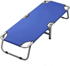 Foldable Camping Cots for Adults with Pillow for Outdoor Travel Office Folding Bed Portable Breathable Steel Camping Bed