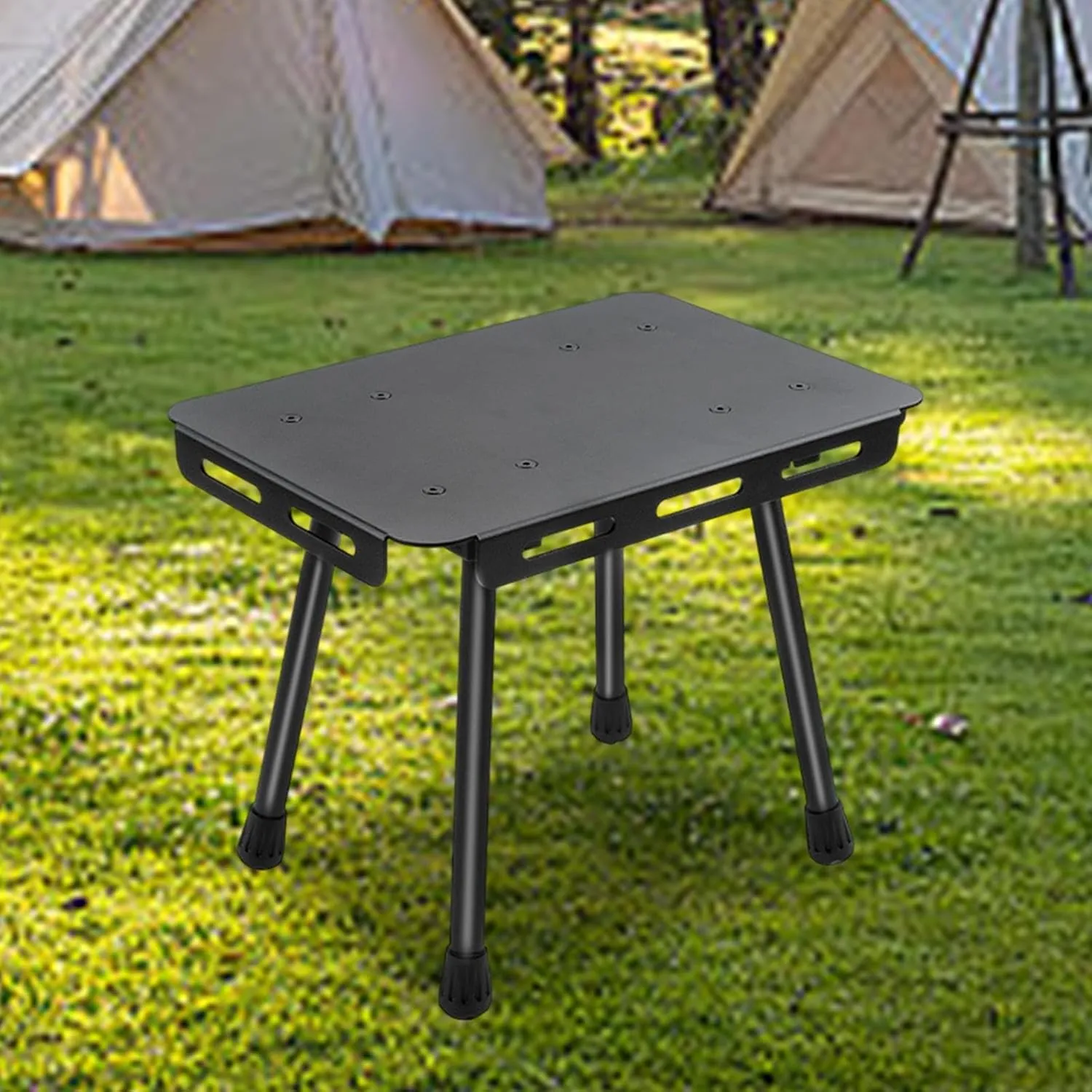 Foldable Camping Table Beach Table Retractable Camp Stool Small Chair Portable Stool for Picnic Backyard Yard BBQ Backpacking