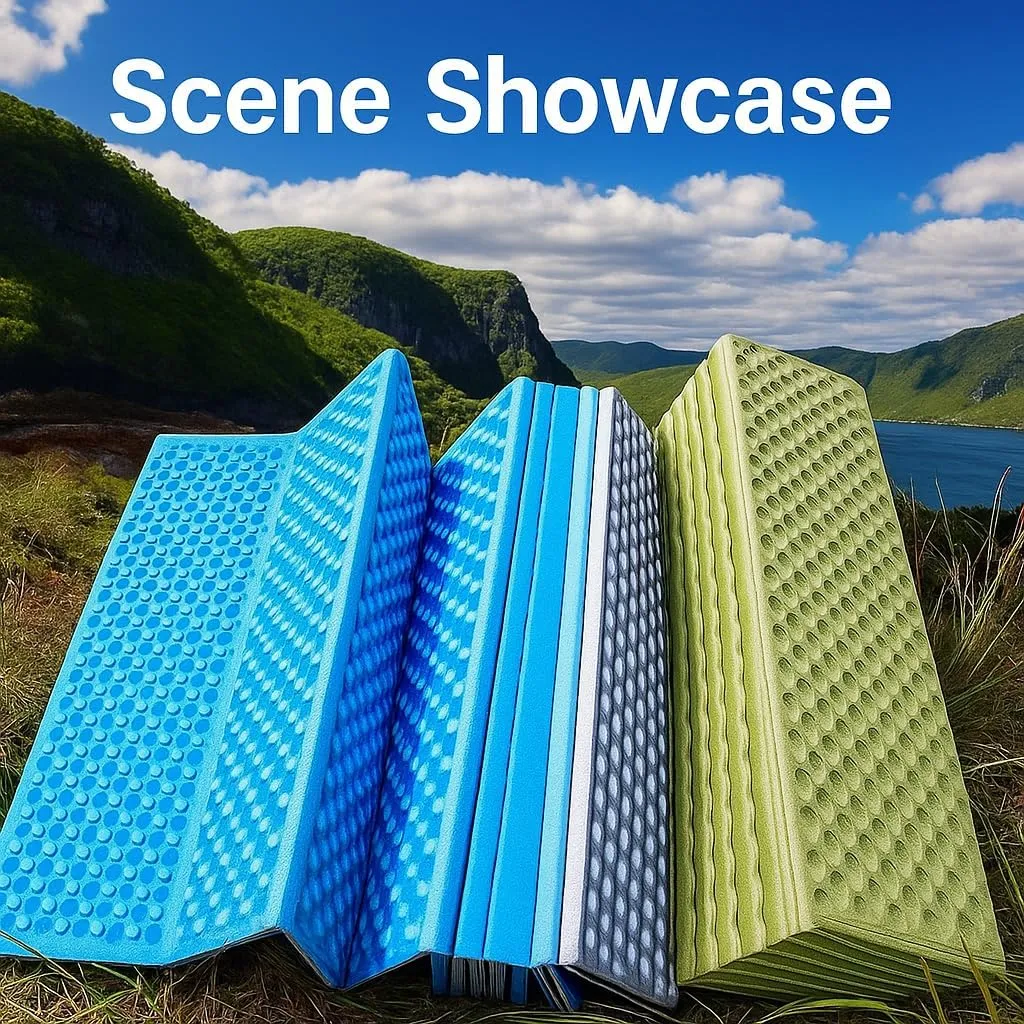 Foldable Foam Sleeping Pad & Camping Waterproof Mat with Egg Crate Design – Moisture-Proof Lightweight Portable Outdoor Sleeping Mat for Backpacking, Hiking & Travel