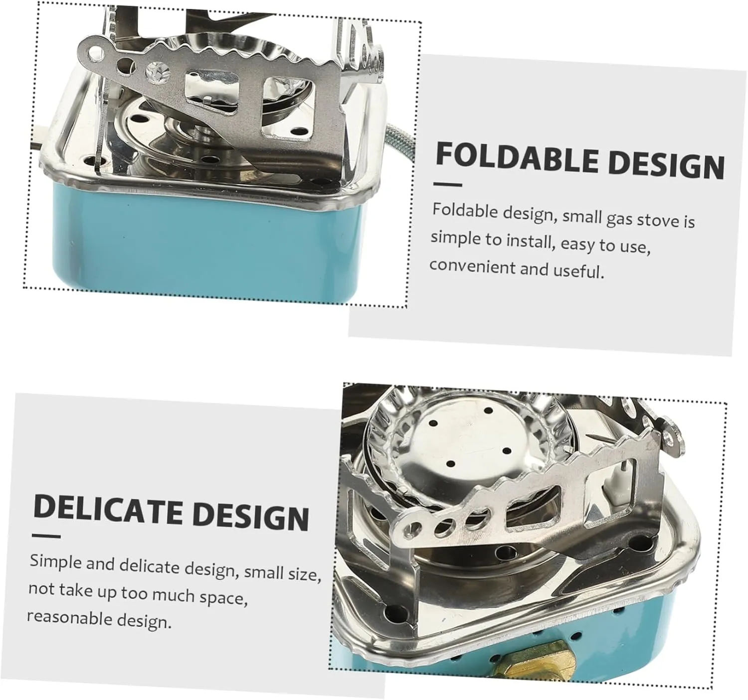 Foldable Gas Stove Portable Camping Stove with Screw Lightweight Outdoor Burner for Hiking Bbq Compact Design Easy to Carry for Outdoor Activities