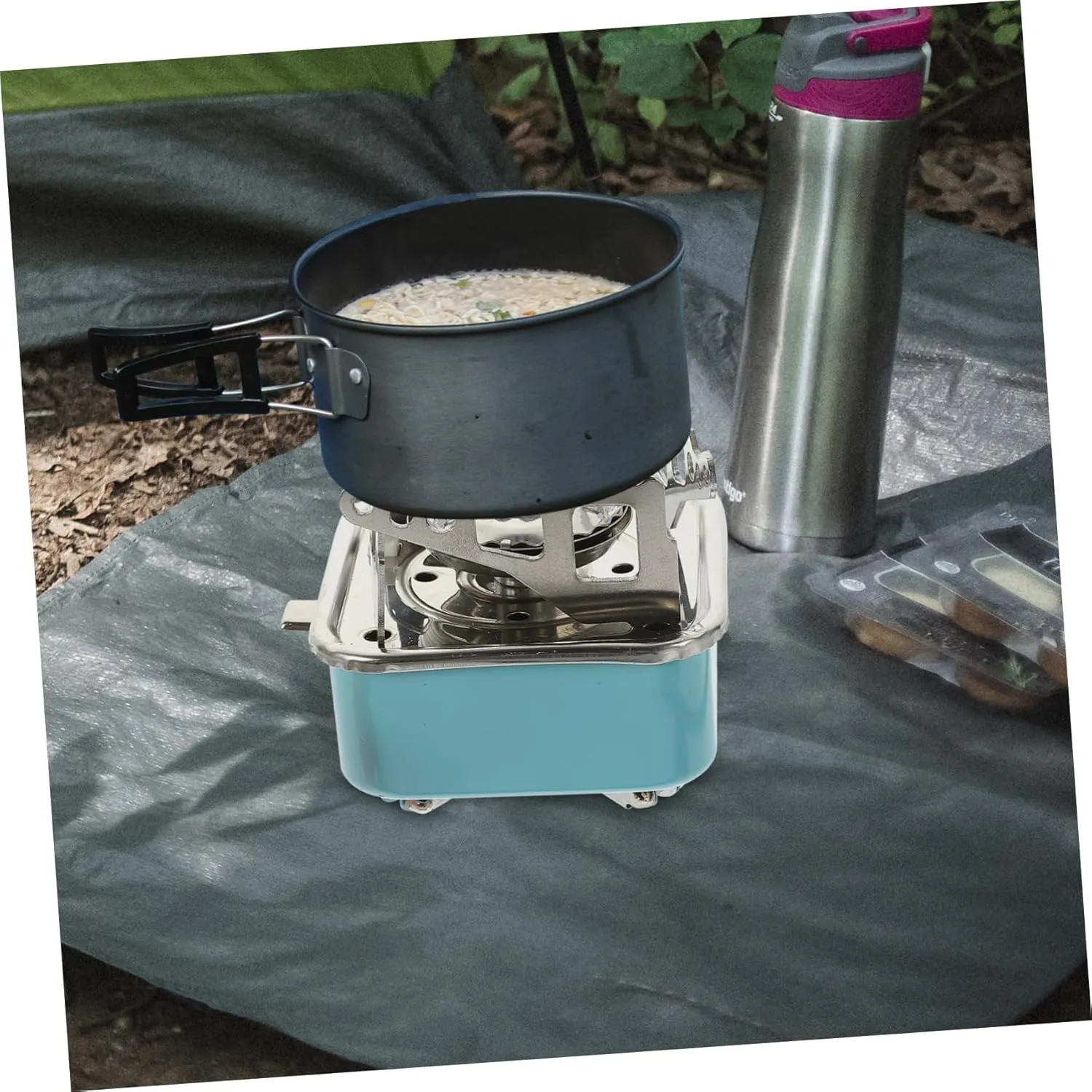 Foldable Gas Stove Portable Camping Stove with Screw Lightweight Outdoor Burner for Hiking Bbq Compact Design Easy to Carry for Outdoor Activities