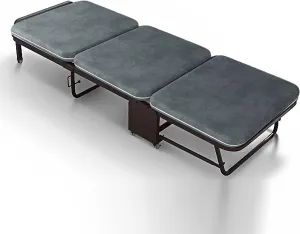Folding Bed with Memory Foam Mattress, Folding Beds 5 Positions Adjustable Backrest, Portable Foldable Bed, Camping Cots for Adults(180 * 65cm/71 * 26inch)