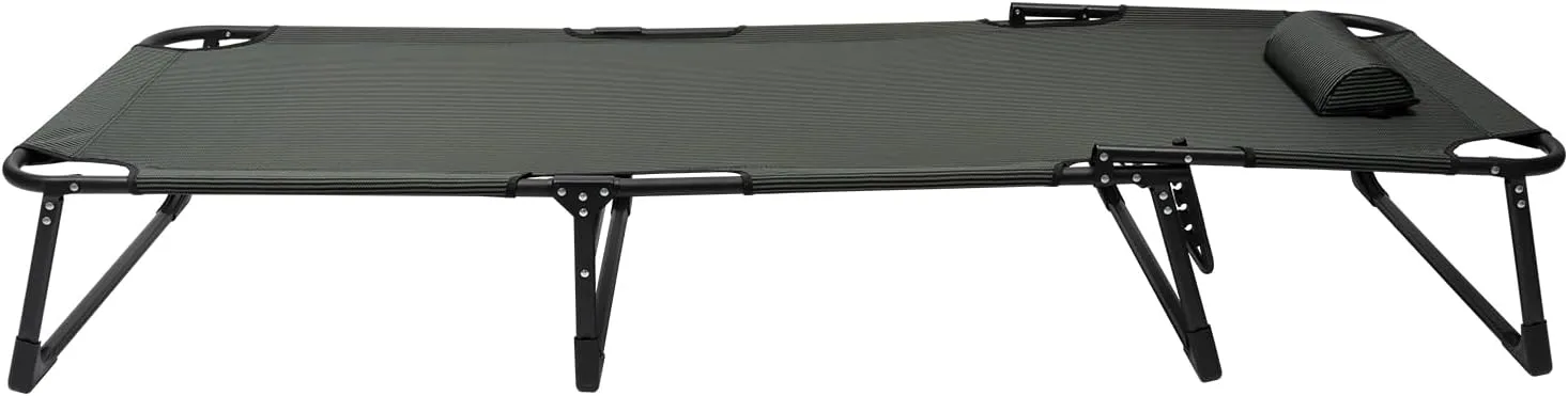 Folding Camping Cot and Chair with Removable Footrest for Adults, Sleeping Chair