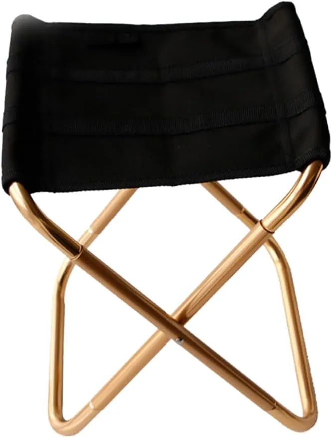 Folding Camping Stool Portable and Lightweight Collapsible Stool for Outdoor Activities for Travel Fishing and Picnics Golden