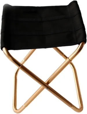 Folding Camping Stool Portable and Lightweight Collapsible Stool for Outdoor Activities for Travel Fishing and Picnics Golden