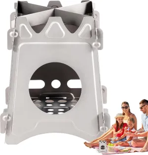 Folding Camping Stove,Outdoor Stove Foldable for Wood Burning - Backpacker's Burning Stove Cooking Equipment Lightweight for Backpacking, Riding