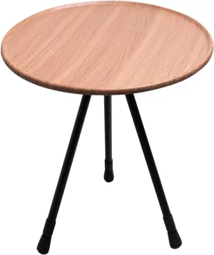 Folding Camping Table Portable Reinforced Structure 2 Levels Adjustment Aluminum Alloy Density Board Outdoor Table (Wood Grain Color)