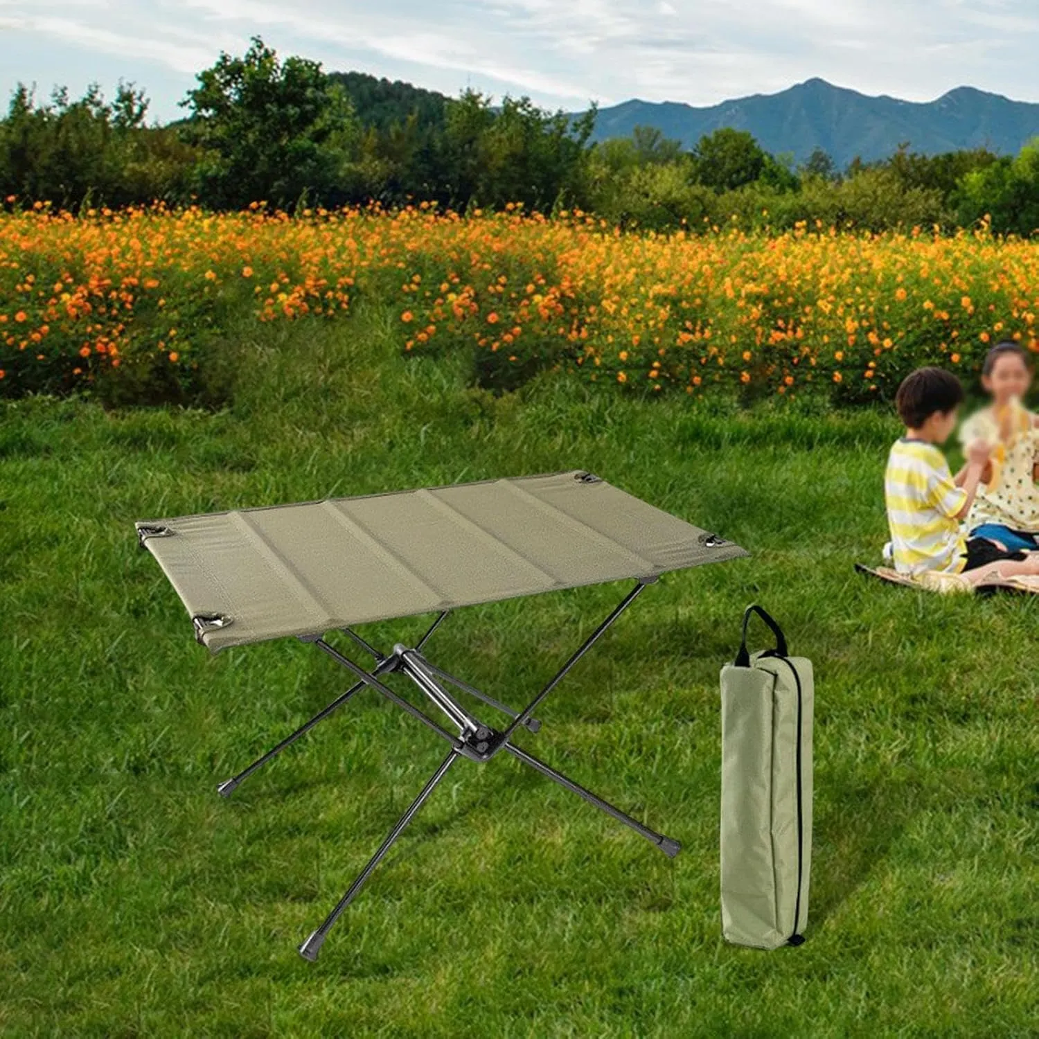 Folding Camping Table Ultralight Desk Furniture Camp Table Outdoor Foldable Table Beach Table for Garden Hiking Patio BBQ
