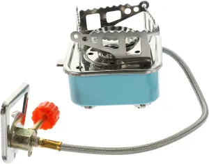 Folding Gas Stove Portable for Camping Lightweight Outdoor Stove Compact and Easy to Carry for Hiking Travel and Outdoor Activities Practical Gas Stove with Fastener