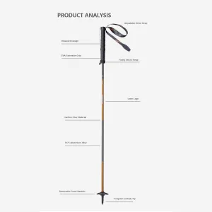 Folding Light Quick Lock Trekking Poles Hiking Pole Race Running Outdoor Walking Stick Carbon Fiber