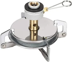 Folding Stainless Steel Portable Gas Burner Camping Stove for Outdoor Cooking and Barbecues Metal Design Lightweight and Easy to Use for Picnics and Camping Adventures